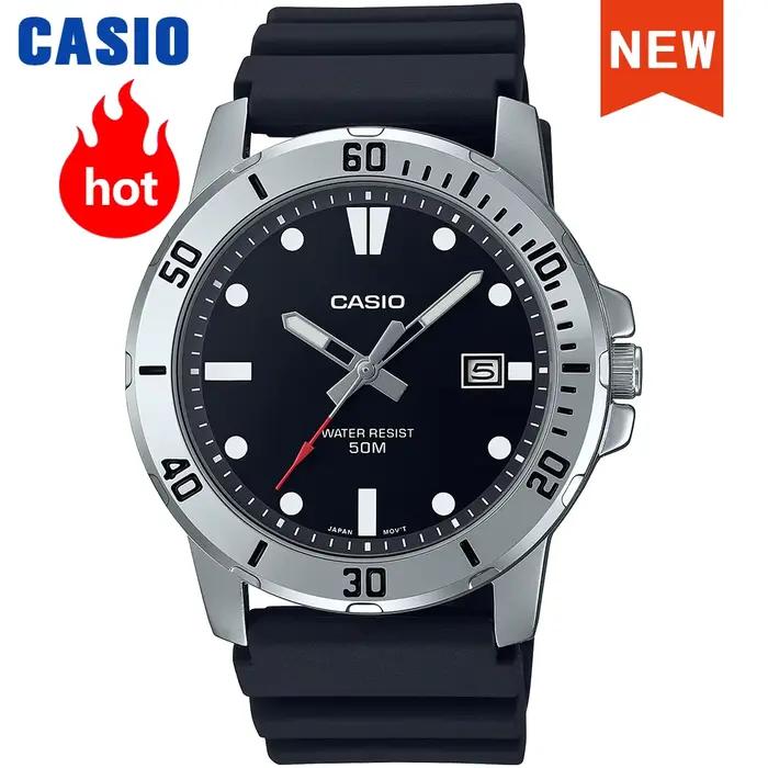 Montre Casio pour hommes d'affaires mode bracelet en résine atmosphérique étanche MTP-VD01-1E