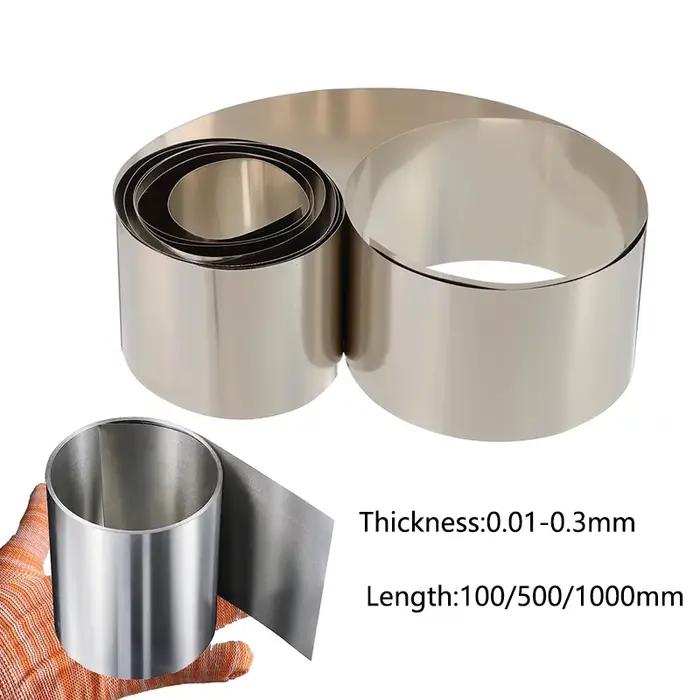 Épaisseur 0.01mm-0.1mm bande d'acier inoxydable tôle d'acier mince plaque d'acier inoxydable SS304/feuille résistance à la Corrosion