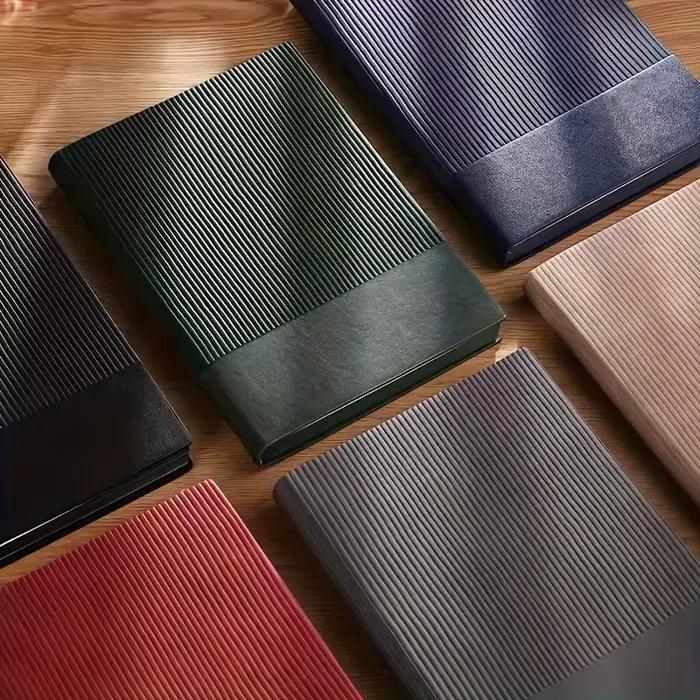 Carnet A5 avec couverture en simili cuir de haute qualité, 100 feuilles, idéal pour le bureau quotidien, l'école, les réunions d'affaires et la vie universitaire