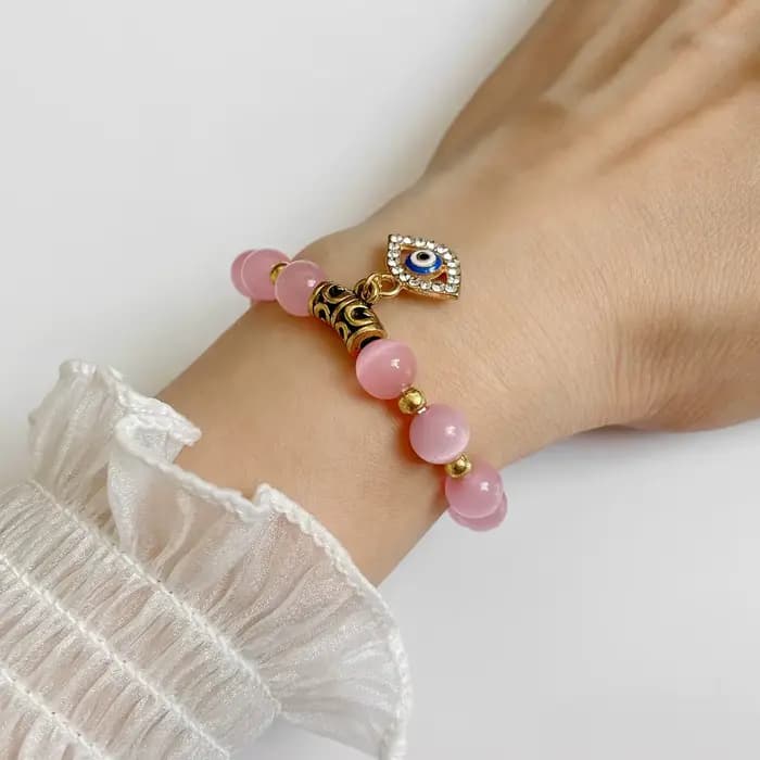Bracelet de perles de pierre de sodalite bleue
