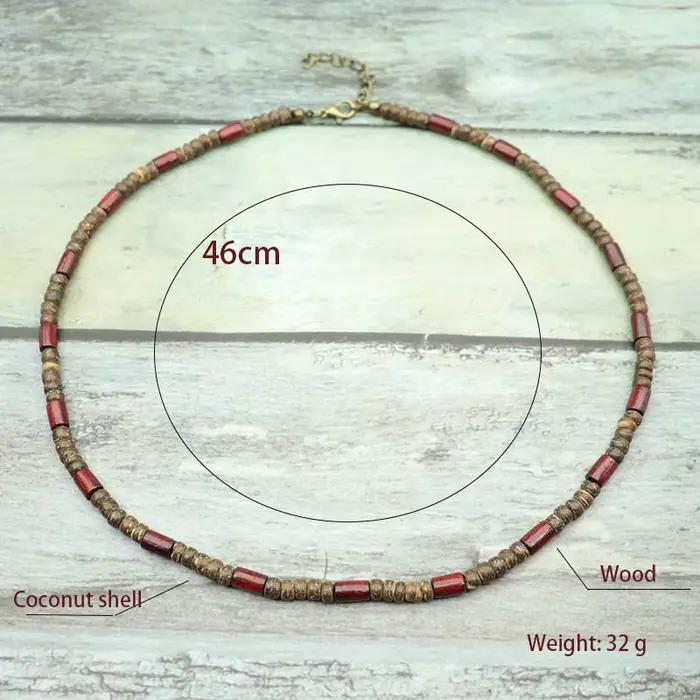 Nouveau collier Unique en coquille de noix de coco naturelle pour hommes
