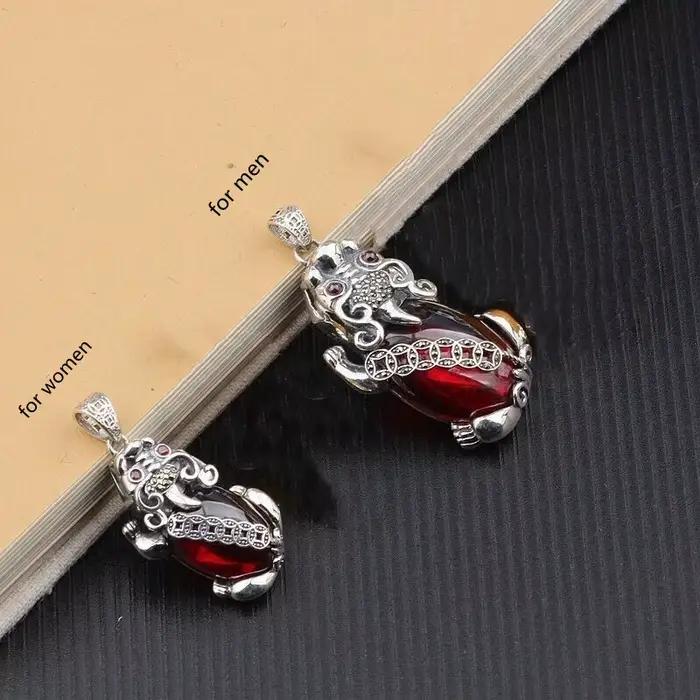 Collier avec pendentif bête Patronus pour hommes et femmes, bijoux tendance, accessoires de Couple, chaîne de cou en argent 925, cadeau d'anniversaire pour hommes et femmes