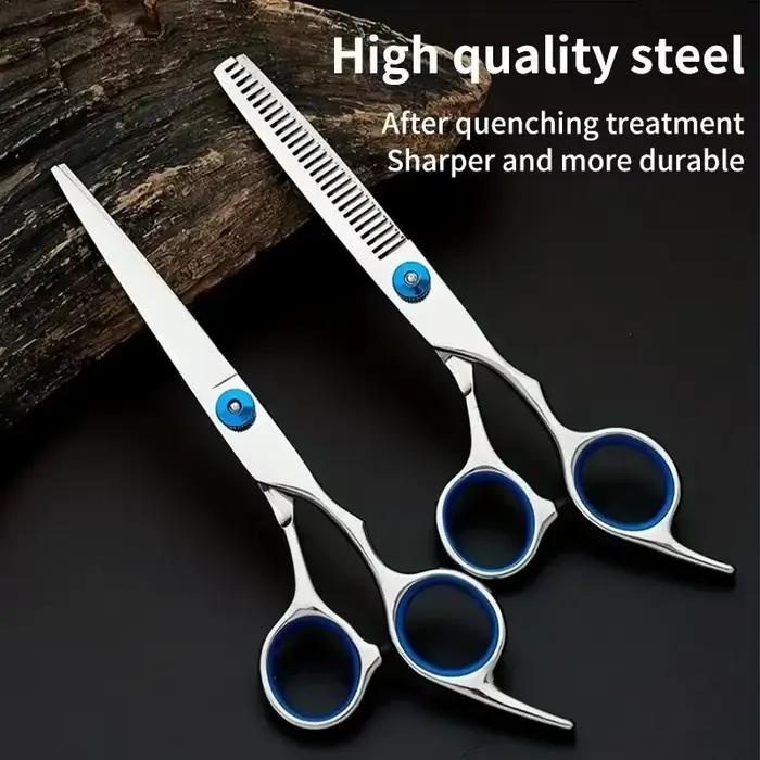 Ciseaux de coiffure professionnels en acier inoxydable, ciseaux de coupe amincissants, cisaille de barbier pour Salon de maison