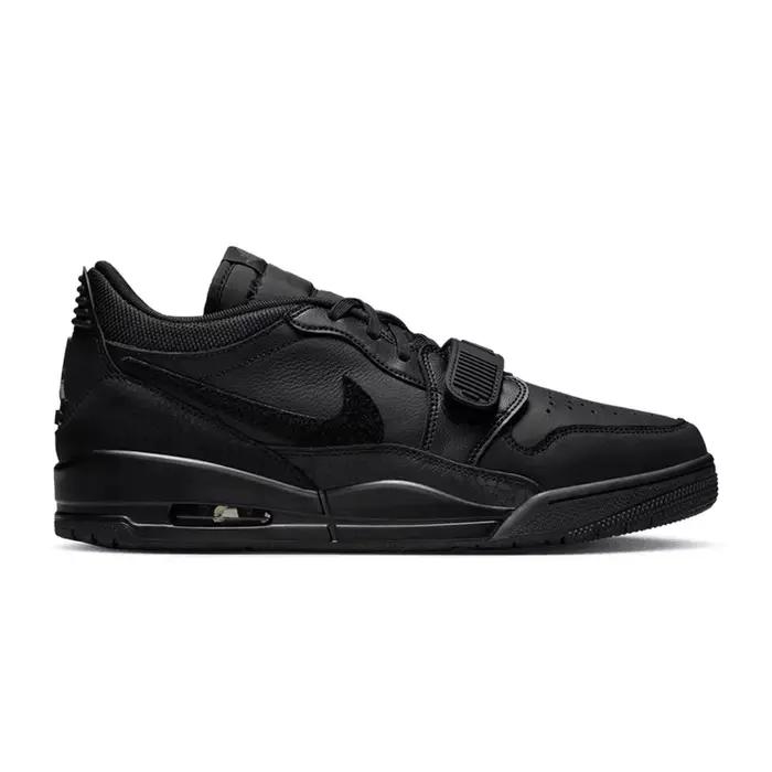 Nike Legacy 312 Black Knight Chaussures de basket-ball rétro confortables, antidérapantes et durables, basses, noires pour hommes IQ9784-001