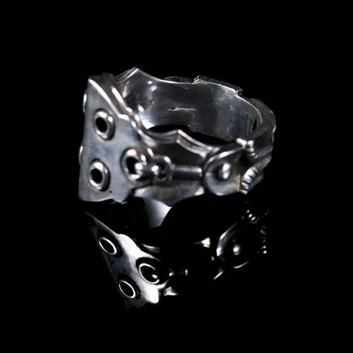 Bague King Gesar pour hommes, conception d'armure malédiction épique tibétaine, bague réglable, bijoux de déclaration de guerrier Vintage