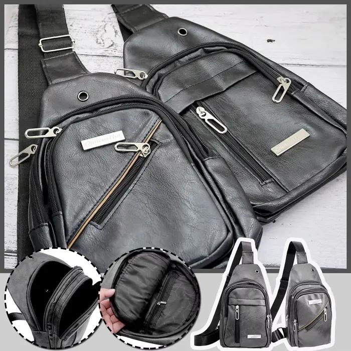 Nouveau sac de poitrine en cuir pour hommes multifonctionnel décontracté mode messager sac à bandoulière pour les Sports de plein air polyvalent sac à bandoulière