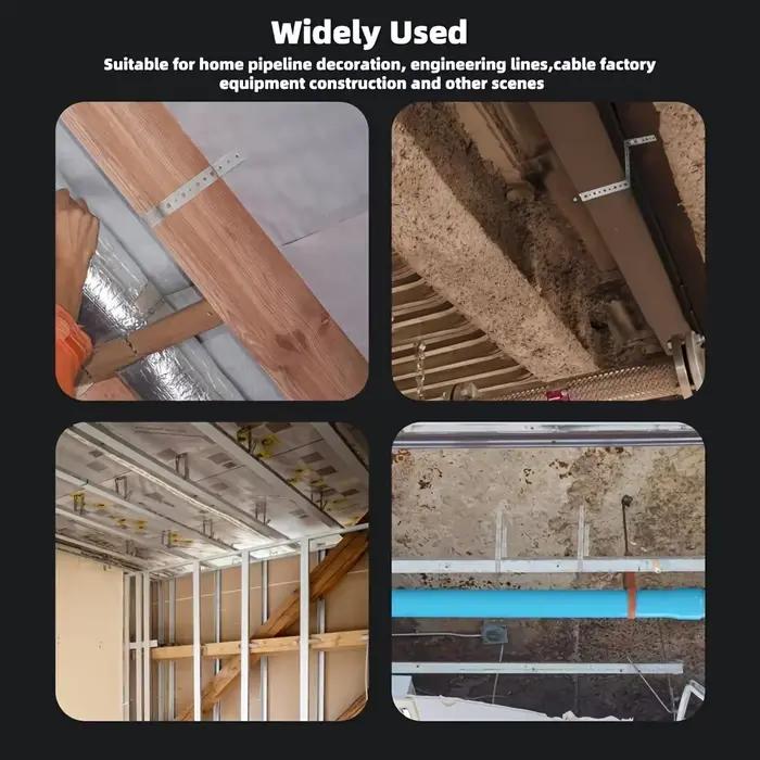 1 rouleau de ruban en acier galvanisé, ruban métallique multi-fentes pré-perforé pour le support de tuyaux et les travaux de tôlerie