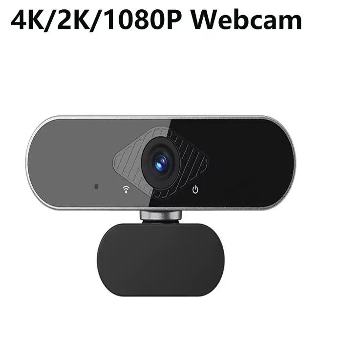 Webcam 4K Plug And Play pour ordinateur de bureau, caméra de Streaming en direct dédiée pour caméra HD 2K avec Microphone, Mini caméra d'ordinateur