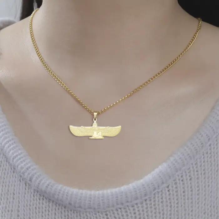 Collier pendentif déesse Isis de l'Égypte ancienne, charme ethnique vintage, bijou spirituel, symbole de protection, cadeau pour femmes et hommes