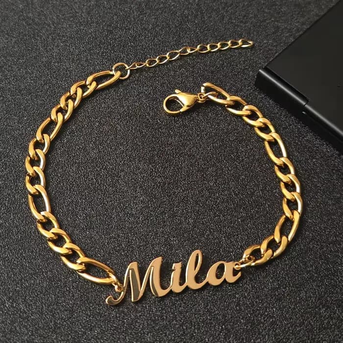 Ensemble de colliers et bracelets avec nom personnalisé