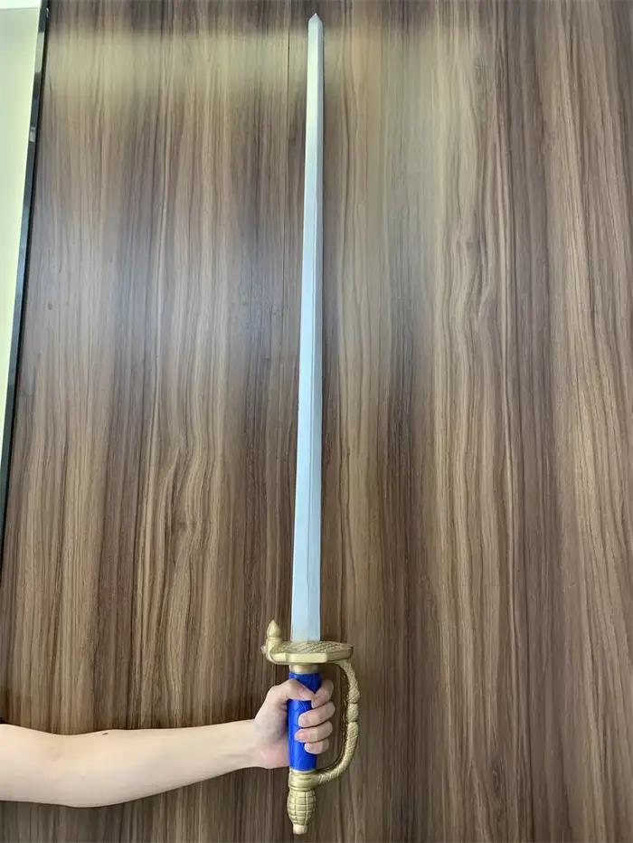 Épée de chevalier occidental médiéval, couteau de Pirate Cosplay, épée de Chevalier bleue, accessoire de protection, armes, jeu de rôle, film Cos modèle PU