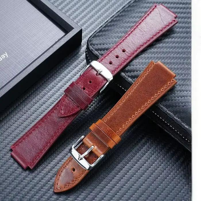 Bracelet de montre en cuir rétro pour Casio G-SHOCK, DW5600 DW-5600 GW-B5600 G-5600 GW-M5610, bracelet en cuir de vache marron pour hommes, 16mm