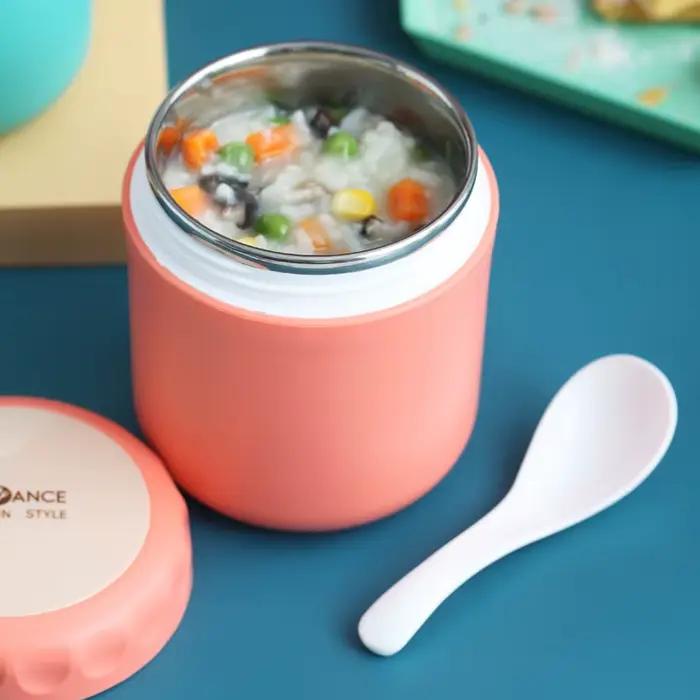 Pot thermique isolé pour aliments, tasse à soupe, conteneurs Thermos, boîte à déjeuner sous vide en acier inoxydable, garde au chaud pour les écoliers