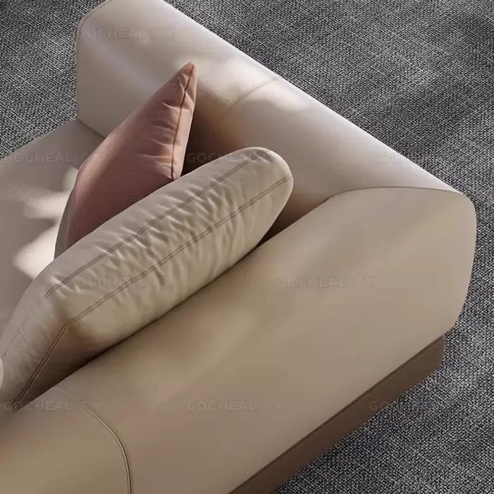 Cuir Europe canapé adultes accoudoir concepteur élégant canapé d'angle salon sol Articulos Para El Hogar meubles de maison