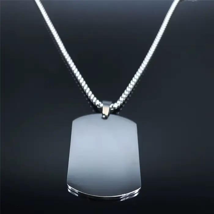 Collier « PARA MI HIJO » pour homme et garçon, en acier inoxydable couleur argent, pour mon fils, chaîne de collier, bijoux, cadeau pour homme N3305S01