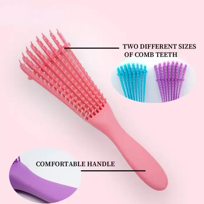 Brosse à cheveux de Massage du cuir chevelu, brosse démêlante, peigne démêlant pour cheveux bouclés, brosse démêlante pour femmes et hommes, Salon