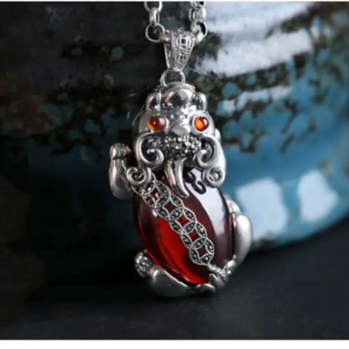 Collier avec pendentif bête Patronus pour hommes et femmes, bijoux tendance, accessoires de Couple, chaîne de cou en argent 925, cadeau d'anniversaire pour hommes et femmes