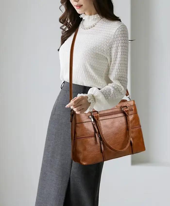 Sacs à main à poignée supérieure en cuir PU pour femmes, sac à bandoulière initié pour dames, sacs à main élégants, sacs fourre-tout décontractés, sacs à main de haute qualité