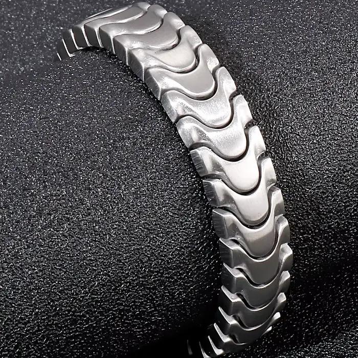 Bracelet homme brossé pour hommes 12MM mat solide acier inoxydable