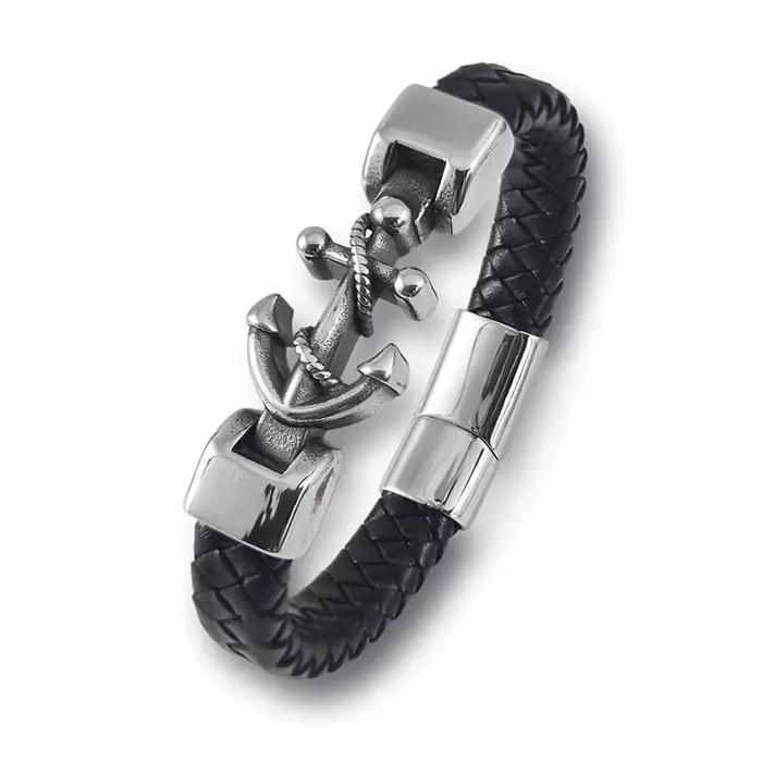 Bracelet ancre de bateau pour hommes