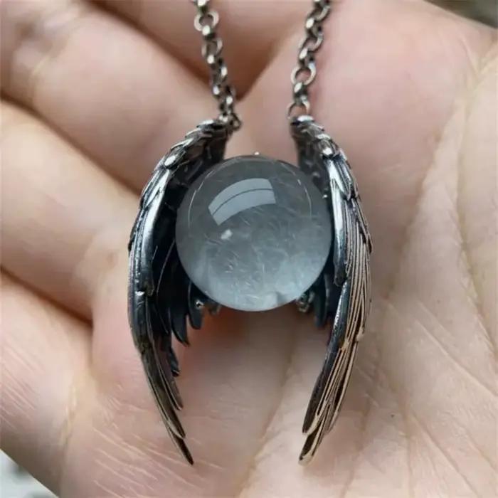 ZRM – collier avec pendentif ailes en cristal, mode européenne et américaine, personnalité Unique, rétro fantôme, bijoux cadeau, nouvelle collection