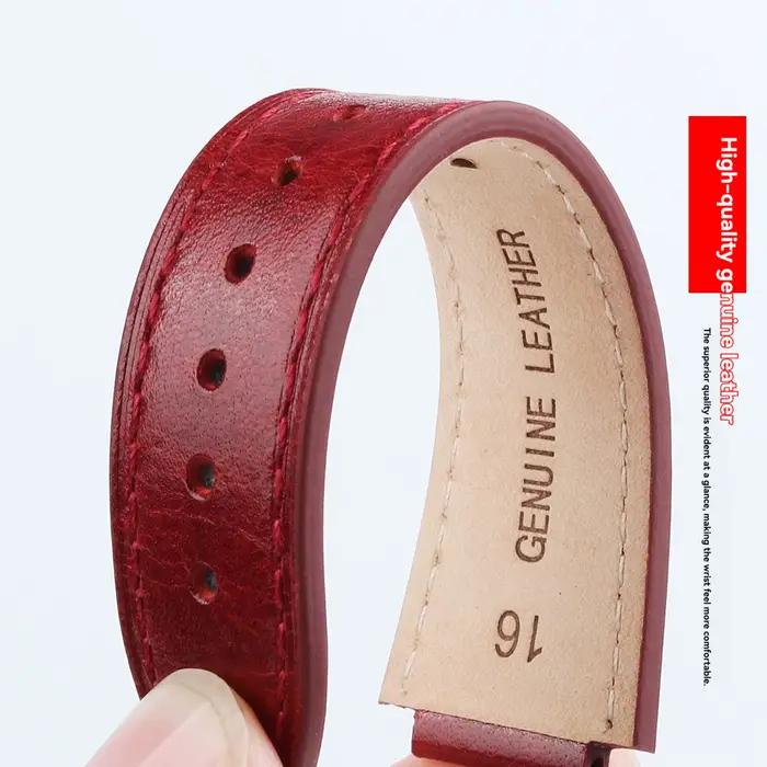 Bracelet de montre en cuir rétro pour Casio G-SHOCK, DW5600 DW-5600 GW-B5600 G-5600 GW-M5610, bracelet en cuir de vache marron pour hommes, 16mm