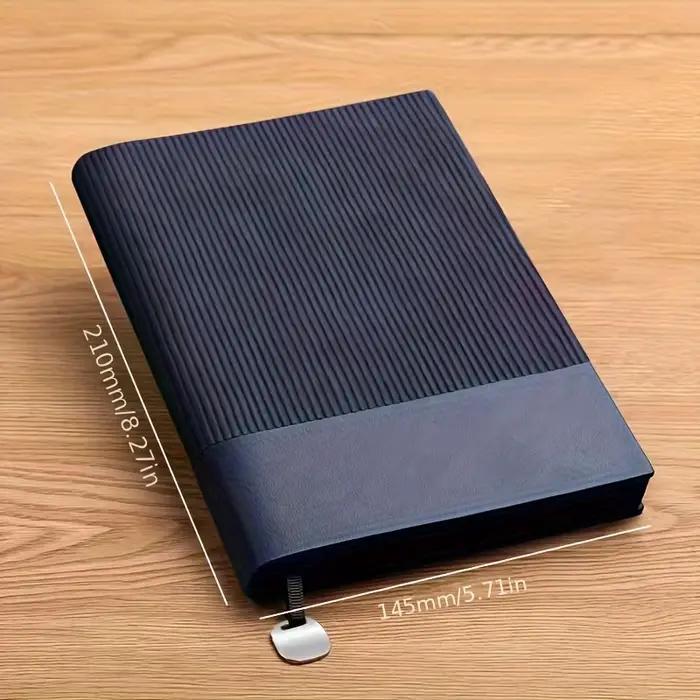 Carnet A5 avec couverture en simili cuir de haute qualité, 100 feuilles, idéal pour le bureau quotidien, l'école, les réunions d'affaires et la vie universitaire