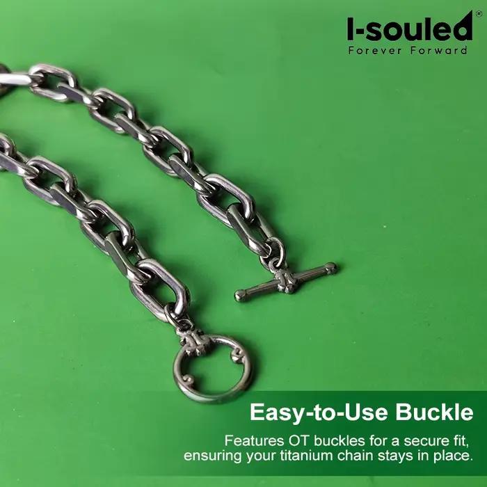 Bracelet chaîne ancre en titane pour hommes | Conception épaisse de 8 mm | Hypoallergénique et léger | Sac cadeau inclus