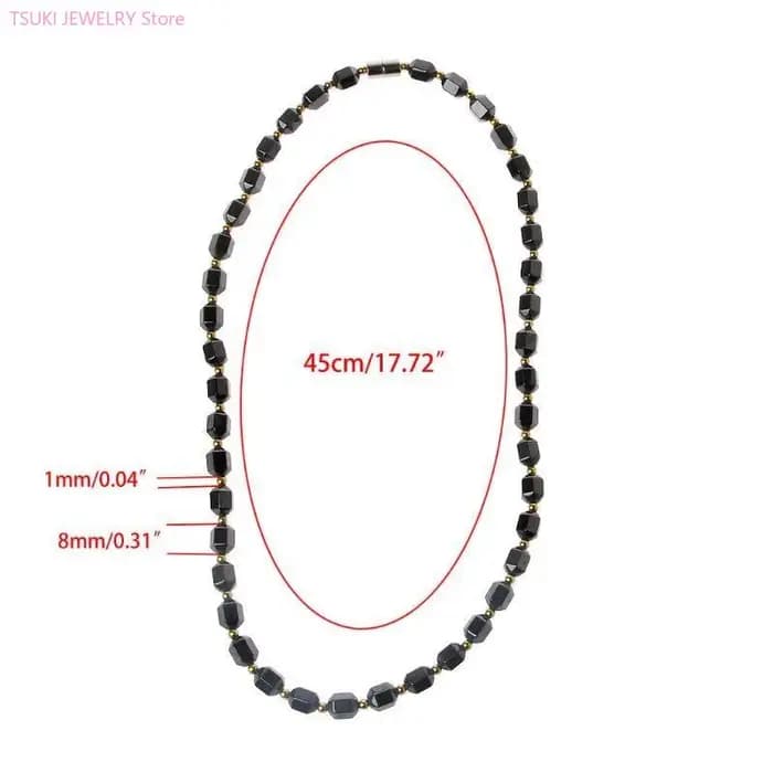 62KE – colliers en hématite noire naturelle