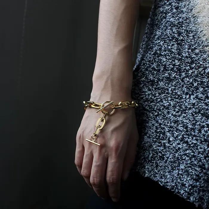 Colliers en chaîne à maillons ronds ovales pour hommes et femmes, ras du cou épais, pendentif avec pompon, fait à la main