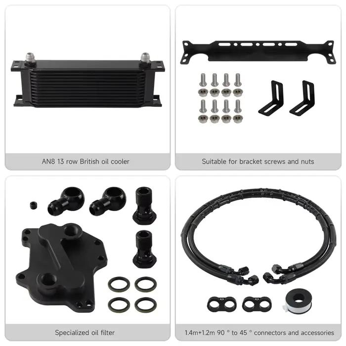 Kit de refroidisseur d'huile diesel 8AN 13 rangées pour Volkswagen VW CC TT Golf MK6 MK7 Audi A1 A3 Q3 Skoda 1.6/2.0TDI, radiateur en aluminium