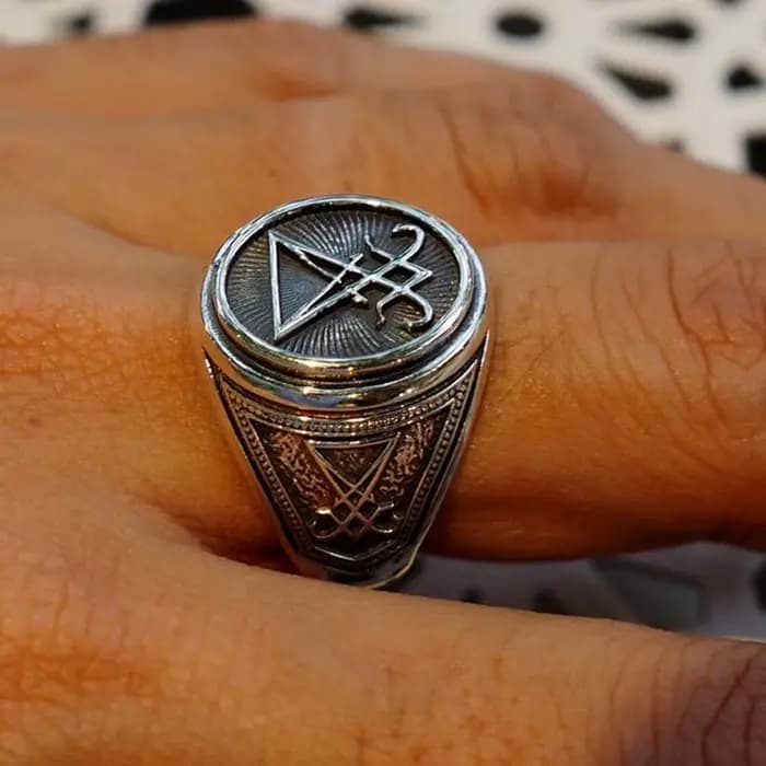 Bague chevalière Vintage couleur argent