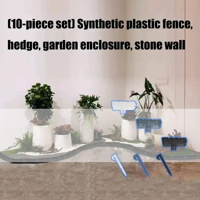 Bordure jardin en plastique, bordure paysage, pour parterre fleurs, panneaux à pointes d'ancrage latéral, bordure en