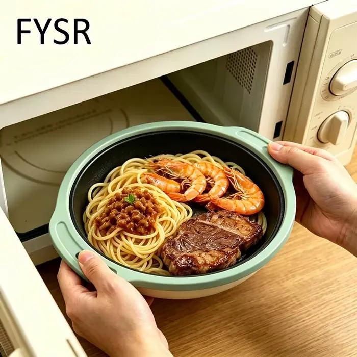 Plat à four ovale pour four à micro-ondes, spécial pour les ailes de poulet frites et rôties, les steaks, accessoire de cuisine adapté