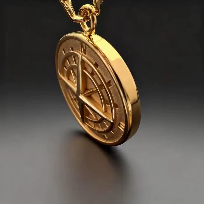 HNSP – collier avec pendentif boussole Vintage en acier inoxydable 316L pour hommes, accessoires de bijoux Viking