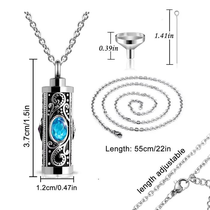 Colliers urnes pour cendres, bijoux funéraires pour cendres, collier urne en cristal, collier pour cendres humaines, souvenir commémoratif pour cendres