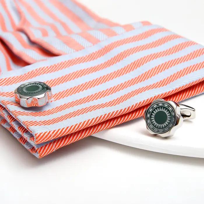 Boutons de manchette pour hommes TOMYE XK23015 mode décontracté bouton vert vente en gros smoking robe formelle chemise boutons de manchette cadeaux bijoux