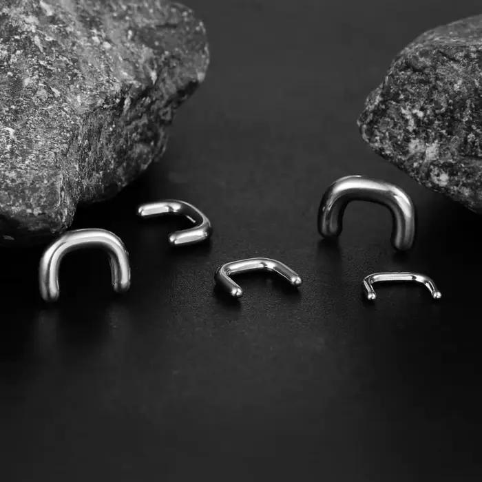 Giga 1 pièces Cool U forme Septum retenue ASTM F136 titane U fer à cheval agrafe Piercing corps bijoux Septum Piercing anneau nouveau