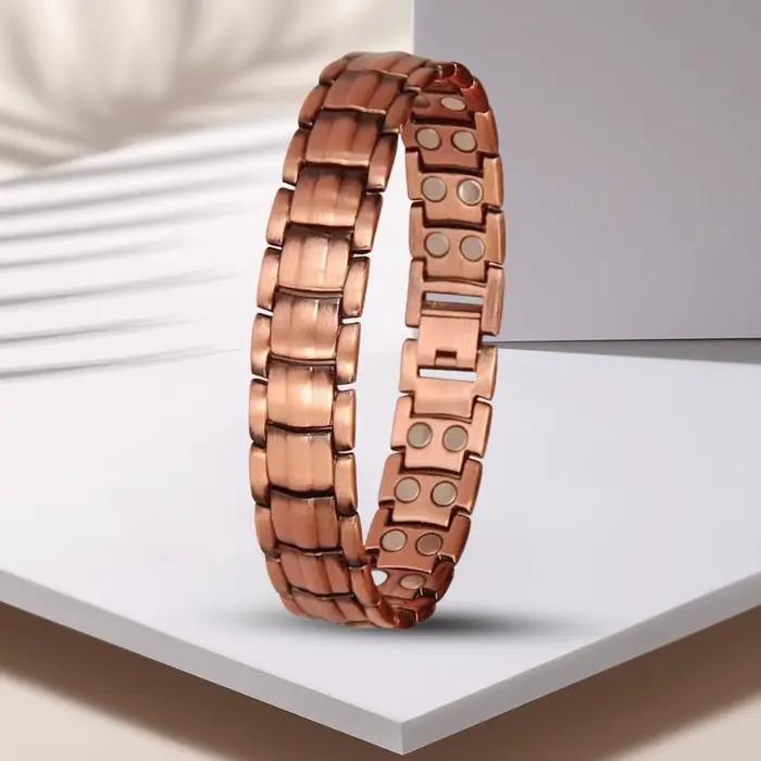 Bracelets magnétiques pour hommes Bracelet magnétique en cuivre pur bijoux accessoires