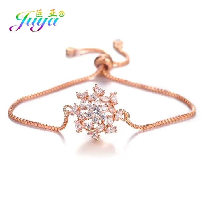JUYA-Breloques en cristal AAA, composants exécutifs faits à la main, connecteurs de fleurs en cristal de luxe, accessoires de bijoux, vente en gros, nouveau