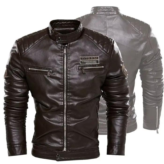 Veste de moto en cuir OupilLeather pour hommes, Blazer Streetwear, Vestes décontractées, Vêtements de marque à la mode, Nouveau