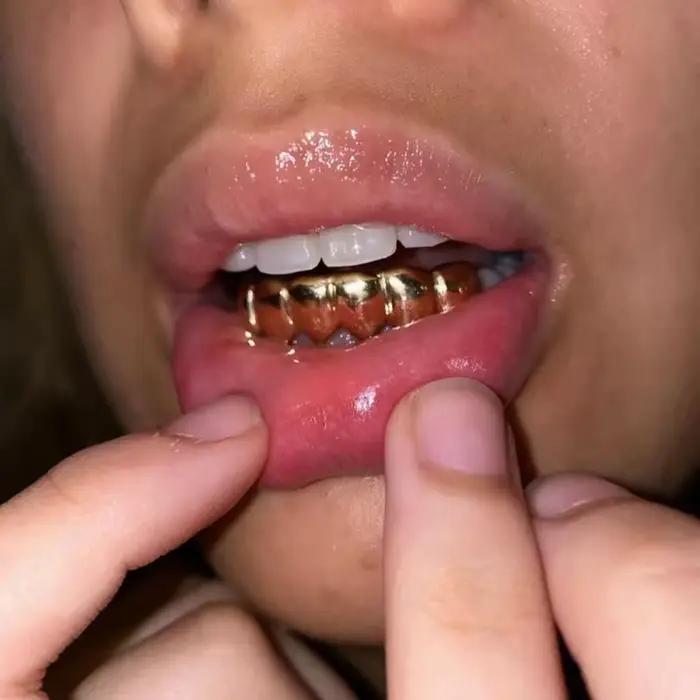 RACHELZ or argent couleur crocs dents Grillz Hip Hop bouchons de dents décor mode grilles dentaires pour hommes femmes bijoux accessoires