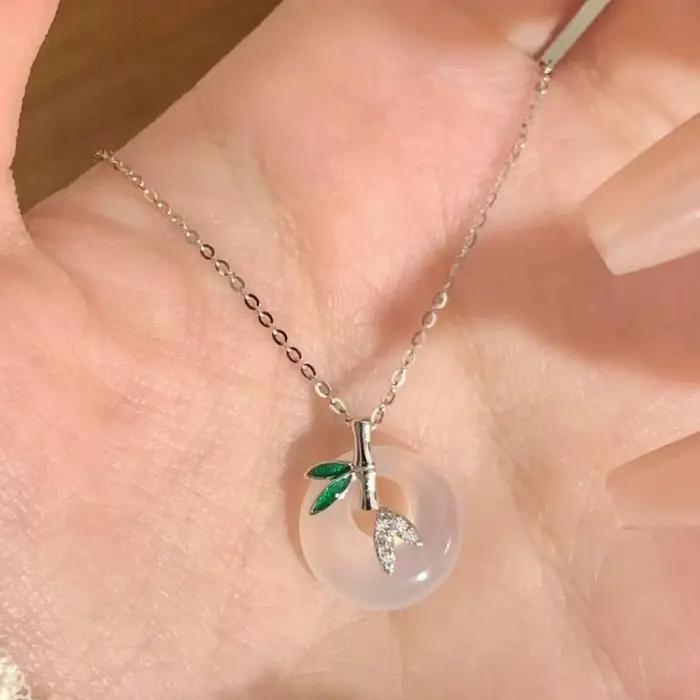 Collier Cadenas Papillon Amour Paix pour Femme, Nouveau Style Chinois, Chaîne de Clavicule, Cadeau pour Meilleure Amie ou Petite Amie, Style Doux et Frais