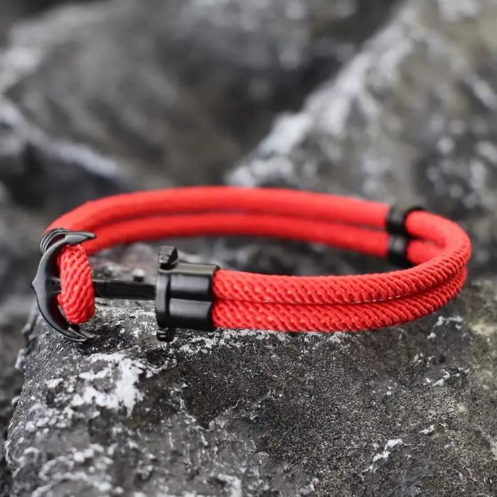 Nouveau Bracelet ancre hommes bicouche 4mm corde Milan Sports de plein air