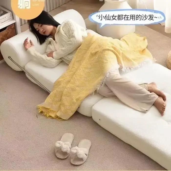 Canapé pliant en cuir pour salons, chambre à coucher, chaise longue, canapés simples de luxe, lit hypothécaire ami, meubles de maison modernes et confortables