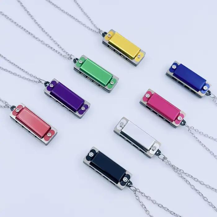 Mini collier de calcul en métal, 4 trous, 8 tons, cadeau musical JOMini