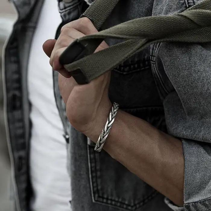 Bracelet rétro en corde torsadée pour hommes