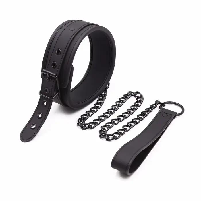 Thierry – ensemble de poignets, manchettes et col de cou en cuir PU, produits SM, jouets sexuels de Bondage BDSM, accessoires de Cosplay
