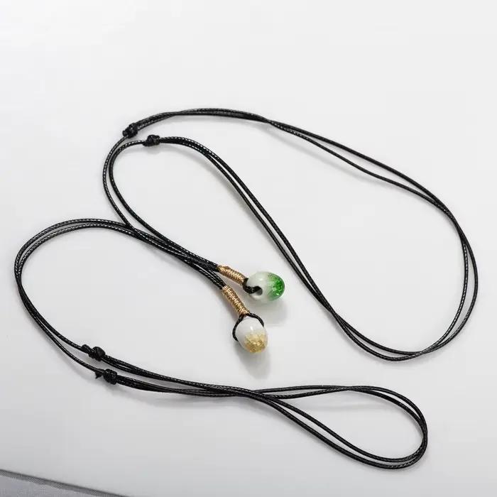Collier Simple en Céramique Craquelée de Glace, Bijoux à la Mode, Vente en Gros, Cadeau pour Femme et Fille