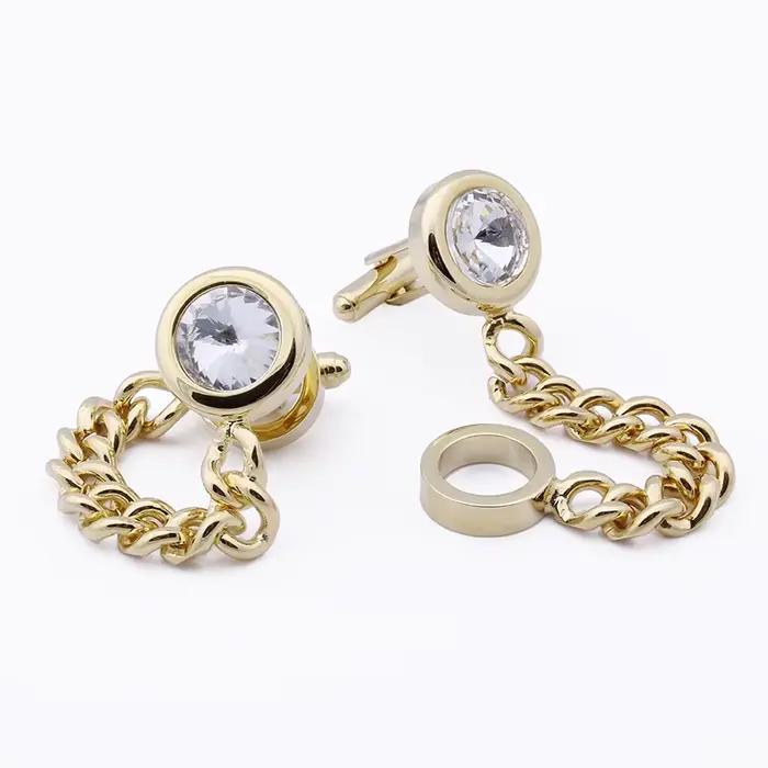 HAWSON-lèvent de manchette en cristal pour hommes avec JO, chemises françaises pour hommes, bijoux d'affaires de mariage ou accessoires